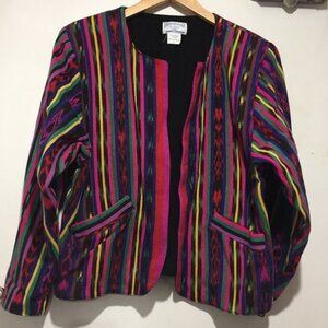 VINTAGE BRIDGEHEAD MULTICOLOR OPEN FRONT JACKETS SIZE L